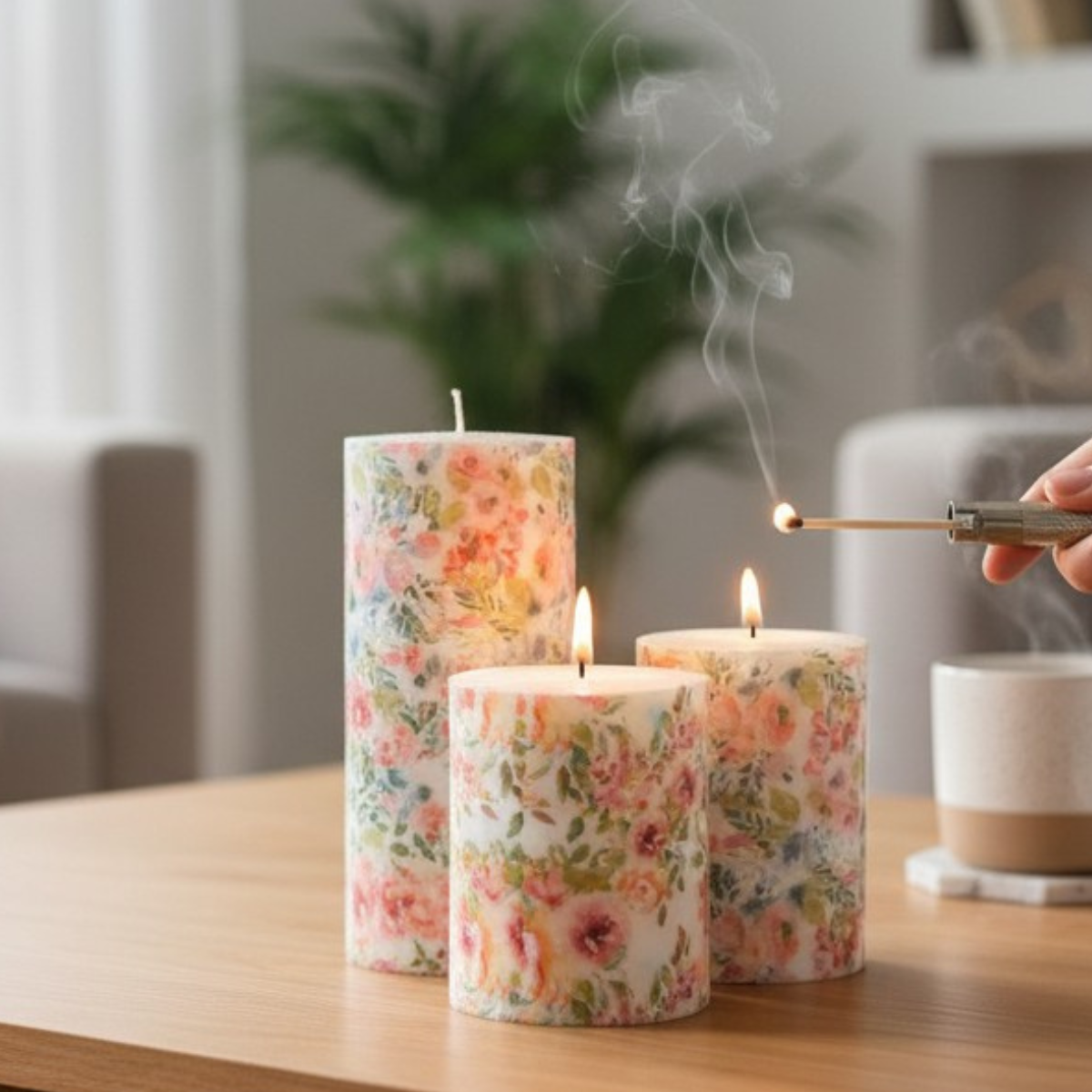 Luxury pillar candle