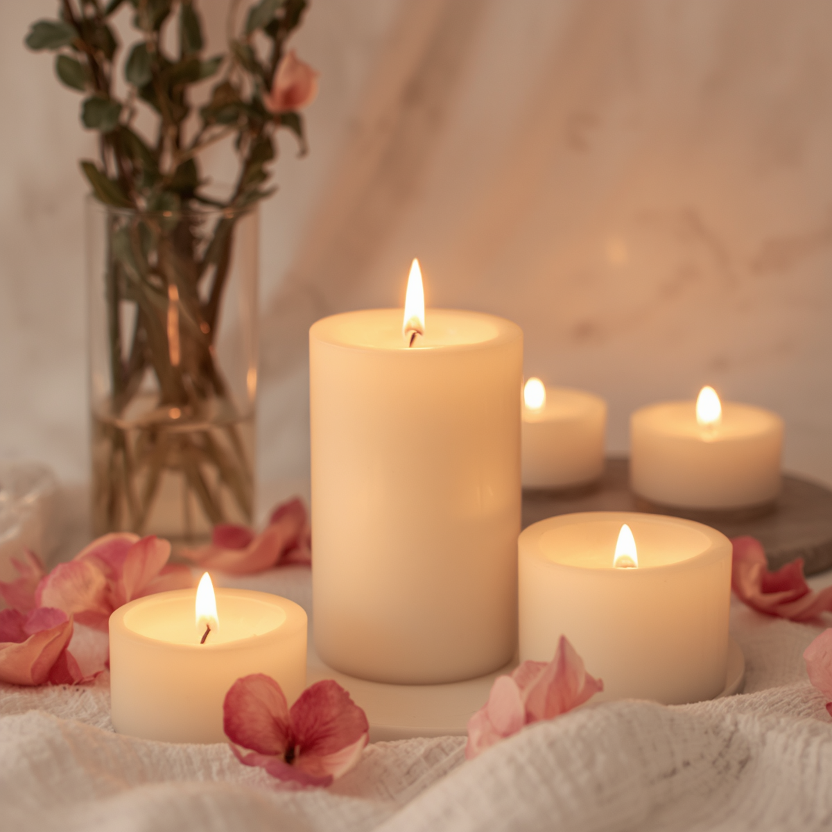 Classic White Pillar Candle