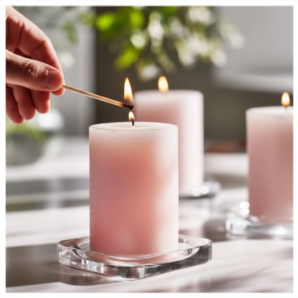 colored pillar candles