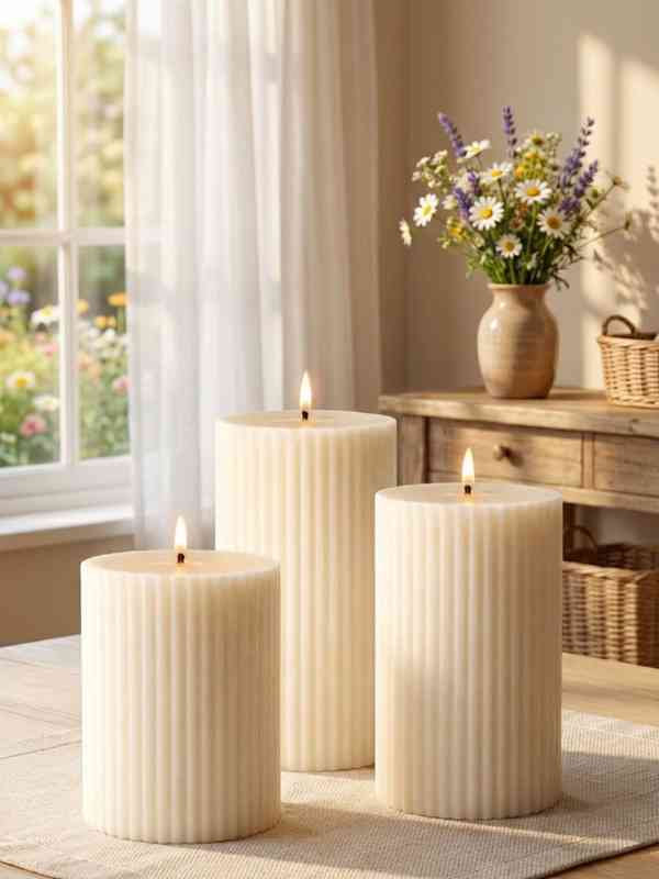 Decorative pillar candle